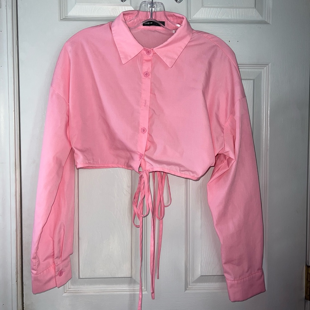 Pink Long Sleeve Blouse